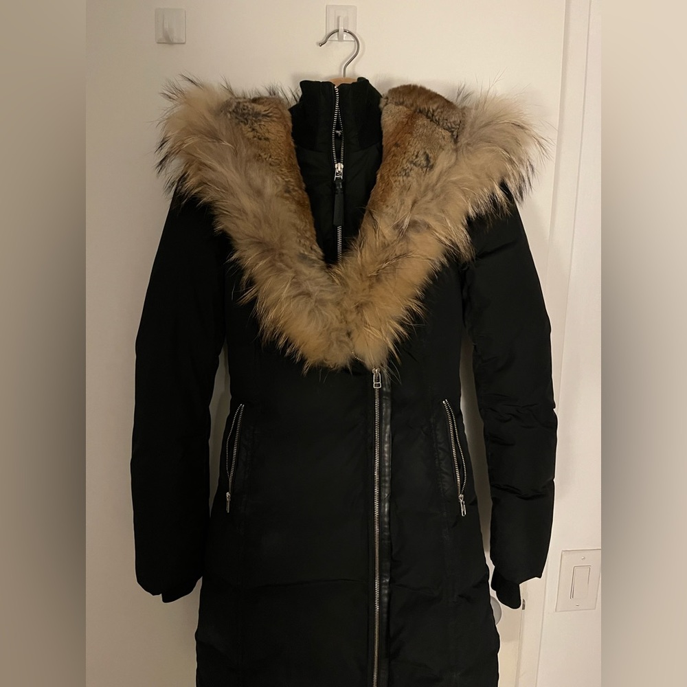 Mackage XXS beautiful fur jacket double zip